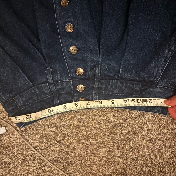 90s Grunge Denim Button-Front Skirt - Picture 3 of 4